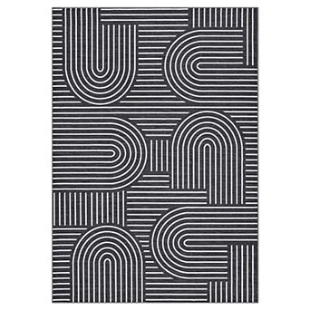 Washable Abstract Rug Runners, Non Slip Non Shedding, Low Pile Soft Bedside Rug , Rainbow Runner Rug