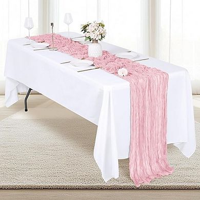 Cheesecloth Table Runners Semi-Sheer Boho Gauze for Wedding & Party Decor