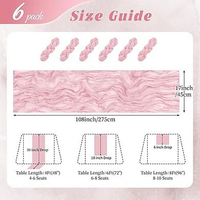 Cheesecloth Table Runners Semi-Sheer Boho Gauze for Wedding & Party Decor