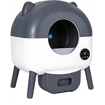 Self-Cleaning Cat Litter Box with Large Capacity & App Control, Triple Safety Protection, Dark Gray