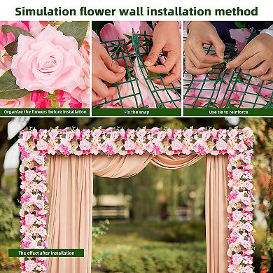 Artificial Flower,Realistic Silk Floral Vines,Romantic Backdrop for Wedding Arch,Table, Party Decor