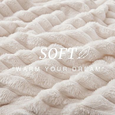 Striped Throw Blanket Soft Lightweight Flannel Cozy All Season Decorative Blanket