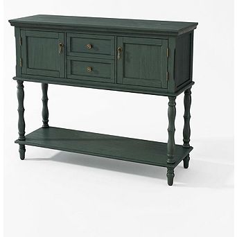 42" Vintage Console Table with Storage Shelf and 2 Doors