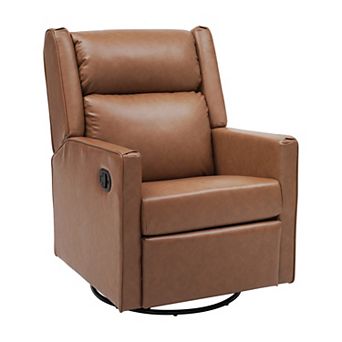 Flash Furniture Manual Rocking Recliner-270° Swivel and USB/USB-C Charging Ports