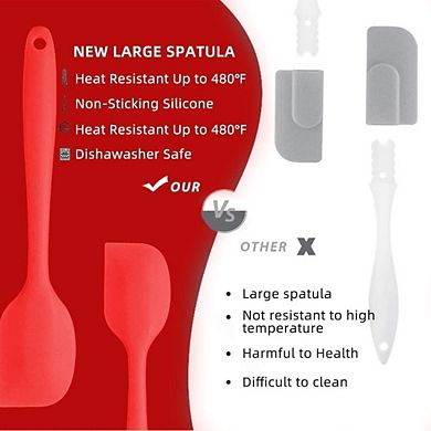 6-Piece Silicone Spatula Set, Food-Grade, Heat-Resistant, Multipurpose Kitchen Tools