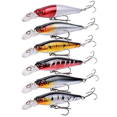 20pcs Fishing Lures Kit Minnow Popper Crank Baits Hooks