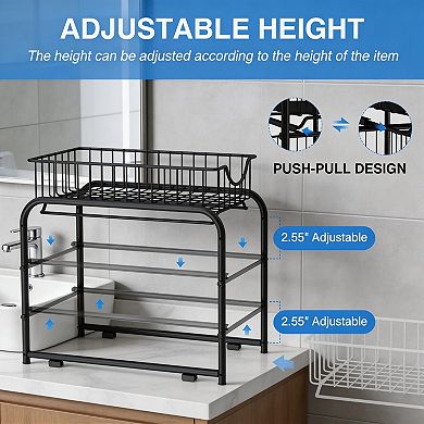 Splendid Frame Stackable 2-tier Under Sink Rack