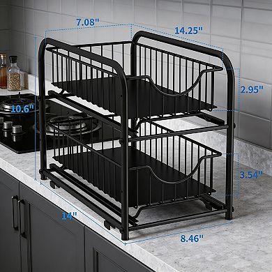 Splendid Frame Stackable 2-tier Under Sink Rack