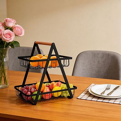 Splendid Frame 2 Tier Countertop Fruit Basket