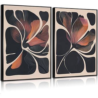 Abstract Botanical Floral Canvas Wall Art Modern Prints Home Decor