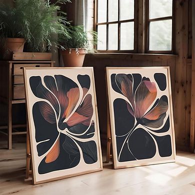 Abstract Botanical Floral Canvas Wall Art Modern Prints Home Decor