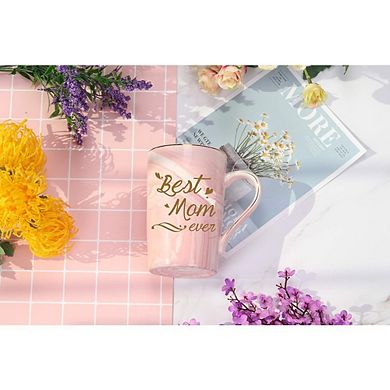 Best Mom Mug Gift Set with Spoon Cup Mat and Gift Box