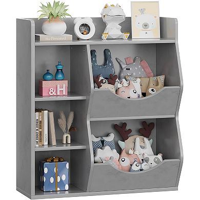 5-Cubby Kids Bookshelf and Bookcase for Storage Books and Toys