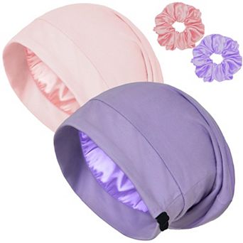 Satin Bonnet Women Adjustable Satin Lined Silk Sleep Cap