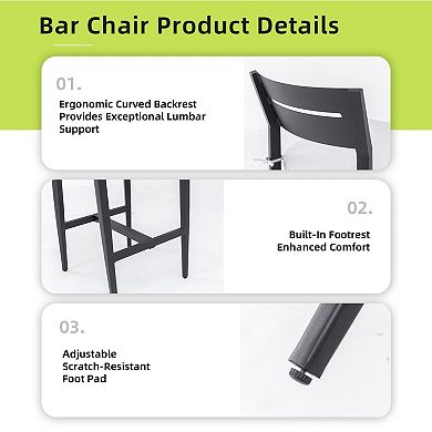 Eazegath 5-Piece Outdoor Aluminum Squircle Bar Table Set with 4 Bar Stools and Sunbrella Cushions