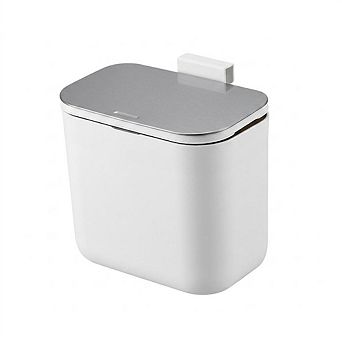 Odor-Proof Hanging Kitchen Compost Bin, Trash Can with Stainless Steel Lid, 7L
