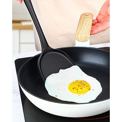 2-Pc Silicone Wok Spatula Set Heat Resistant, Nonstick, Dishwasher Safe