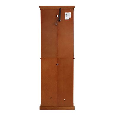 Eazegath Glass Curio Display Storage Cabinet with 4 Tier Adjustable Shelves (E26 Bulb Not Included)