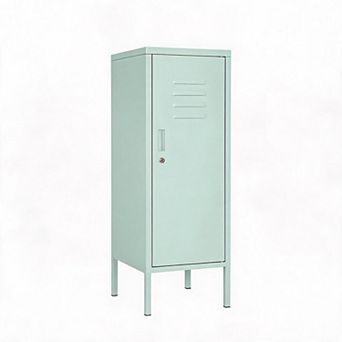 Metal Locker Cabinet with Lock Adjustable Shelf, Ventilated Steel Storage for Office & Home Use