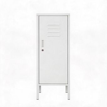 Metal Locker Cabinet with Lock Adjustable Shelf, Ventilated Steel Storage for Office & Home Use