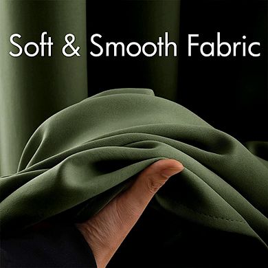 Blackout Curtains Thermal Insulated Drapes for Bedroom & Living Room