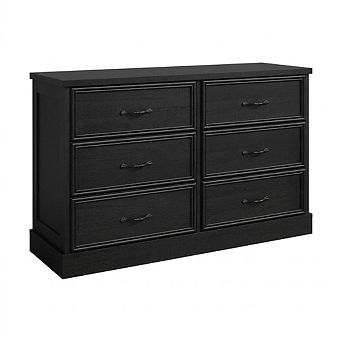 Entertainment Center with 6 Storage Drawer & Metal Handle