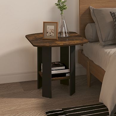 Furinno 20" x 20" x 20" Nightstand Modern Bedside Table with Shelf