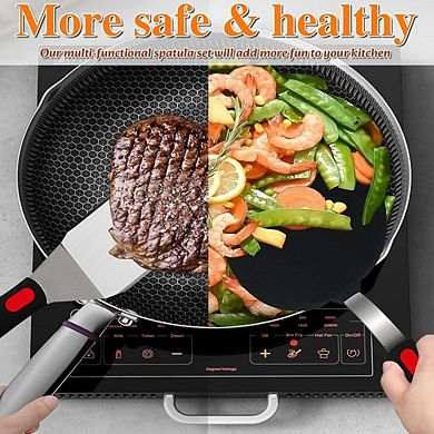 6-Piece Spatula Set, Heat-Resistant, Stainless Steel & Nonstick Safe