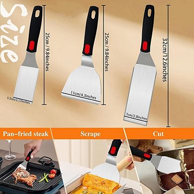 6-Piece Spatula Set, Heat-Resistant, Stainless Steel & Nonstick Safe