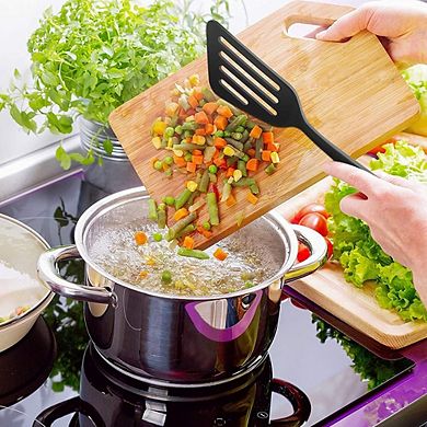 2-Piece Silicone Spatula Turner Set, Heat-Resistant, Nonstick Safe