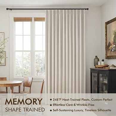 Linen Blackout Curtains, Pinch Pleated Room Darkening Panels