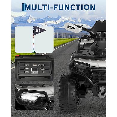 12V Kids Electric Ride, On ATV with Remote Control Dual 45W Motors, Suspension