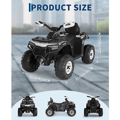 12V Kids Electric Ride, On ATV with Remote Control Dual 45W Motors, Suspension