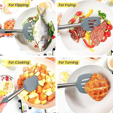 2-Pack Silicone Spatulas Heat-Resistant, Non-Toxic Kitchen Turner