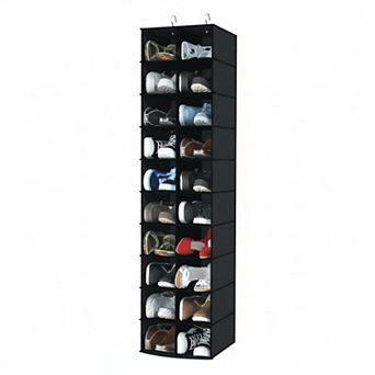 20 Compartment Hanging Shoe Organizer Heavy Duty Nonwoven Space Saving