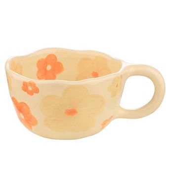 Strawberry Retro Flower Ceramic Coffee Mug— Mother's Day Gift