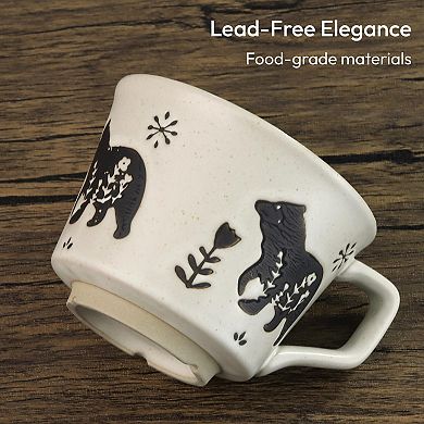 Fox Bear Ceramic Mug Set— Mother's Day Gift
