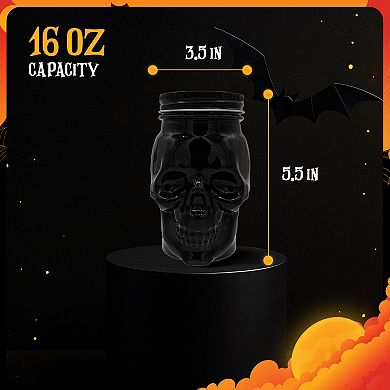 Dura Living™ Halloween Skull Mason Jars 16oz