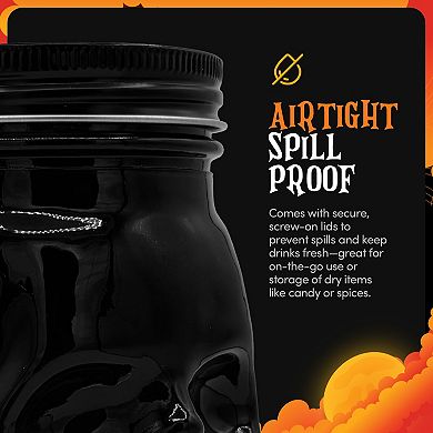 Dura Living™ Halloween Skull Mason Jars 16oz
