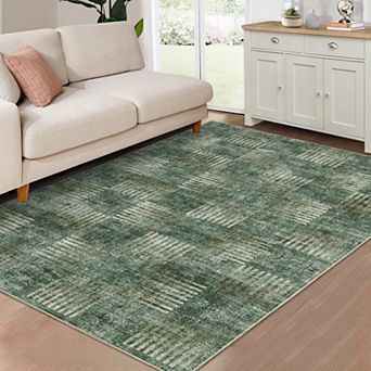 1150Gsm Pearl Velvet Cotton Tpr Washed Folding Carpet 9x Modern Motto Brown