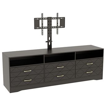 TV Stand With 6 Storage Drawers For Bedroom Living Room