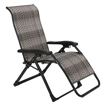 Rattan Reclining Chair , Outdoor Folding Recliner, Armrest & Lock-Heavy Duty for Pool/Patio/Yard