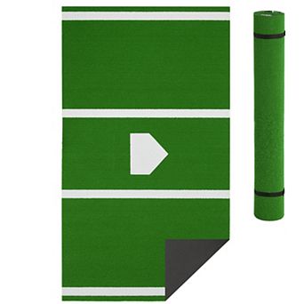 Pro Baseball/Softball Batting Mat Heavy Duty Anti-Fade Turf with White Home Plate Indoor/Outdoor