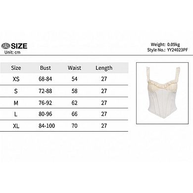 Seoria Corset Style Sleeveless Top With Ruffle Straps