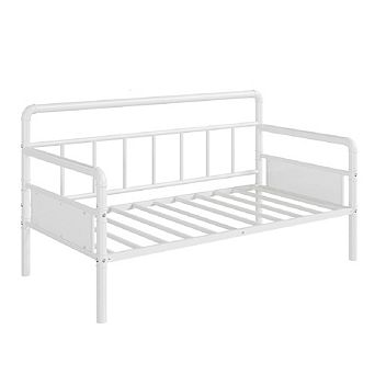 Daybed with Classic Headboard,Metal Bed Frame Heavy Duty Steel Slats Support