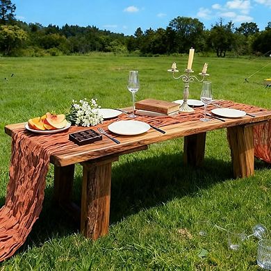 Cheesecloth Table Runner, Boho Gauze Fabric, Rustic Decor for Weddings & Parties