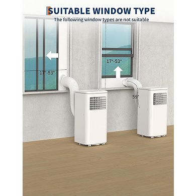 8,000 BTU Portable Air Conditioners, Quiet Portable Cooling AC Unit Up to 350 Sq.Ft
