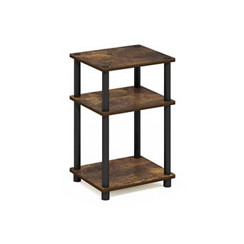 Furinno 11.5" x 13.4" x 22.8" 3 tier Wood Nightstand Modern End Table