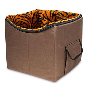Arf Pets Dog Booster Car Seat with Adjustable Straps, Solid Foam Base & Washable Lining