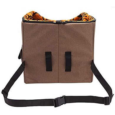 Arf Pets Dog Booster Car Seat with Adjustable Straps, Solid Foam Base & Washable Lining